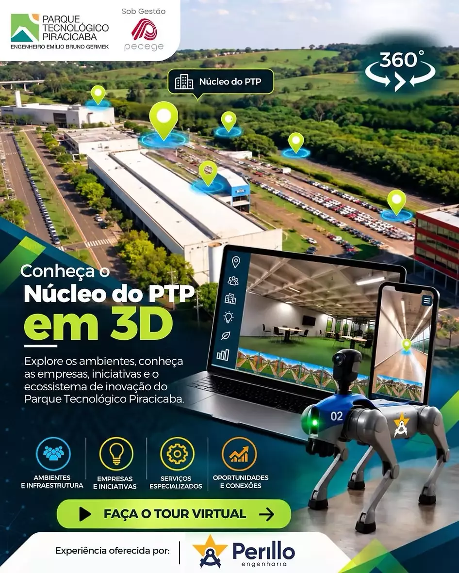 Parque Tecnológico Piracicaba lança experiência 3D integrada ao Portal PTP